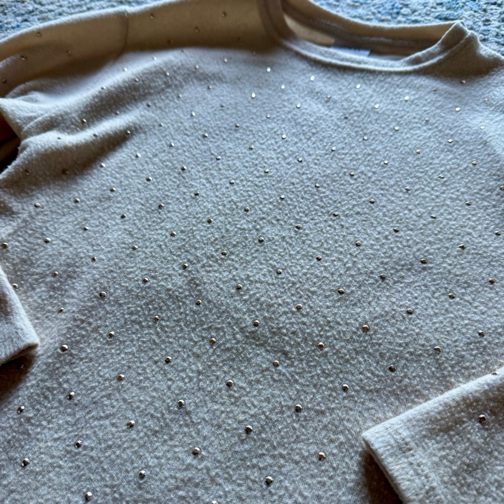 Zara Girls’ Studded Crewneck Top - Picture 5 of 8